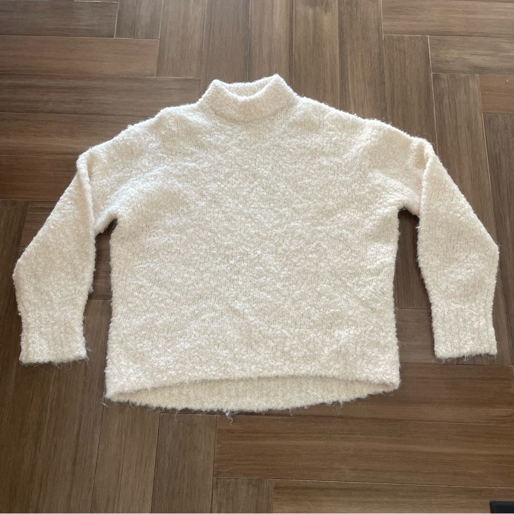 Madewell Wool-Alpaca Blend Bouclé-Knit Oversized Sweater - Picture 4 of 6
